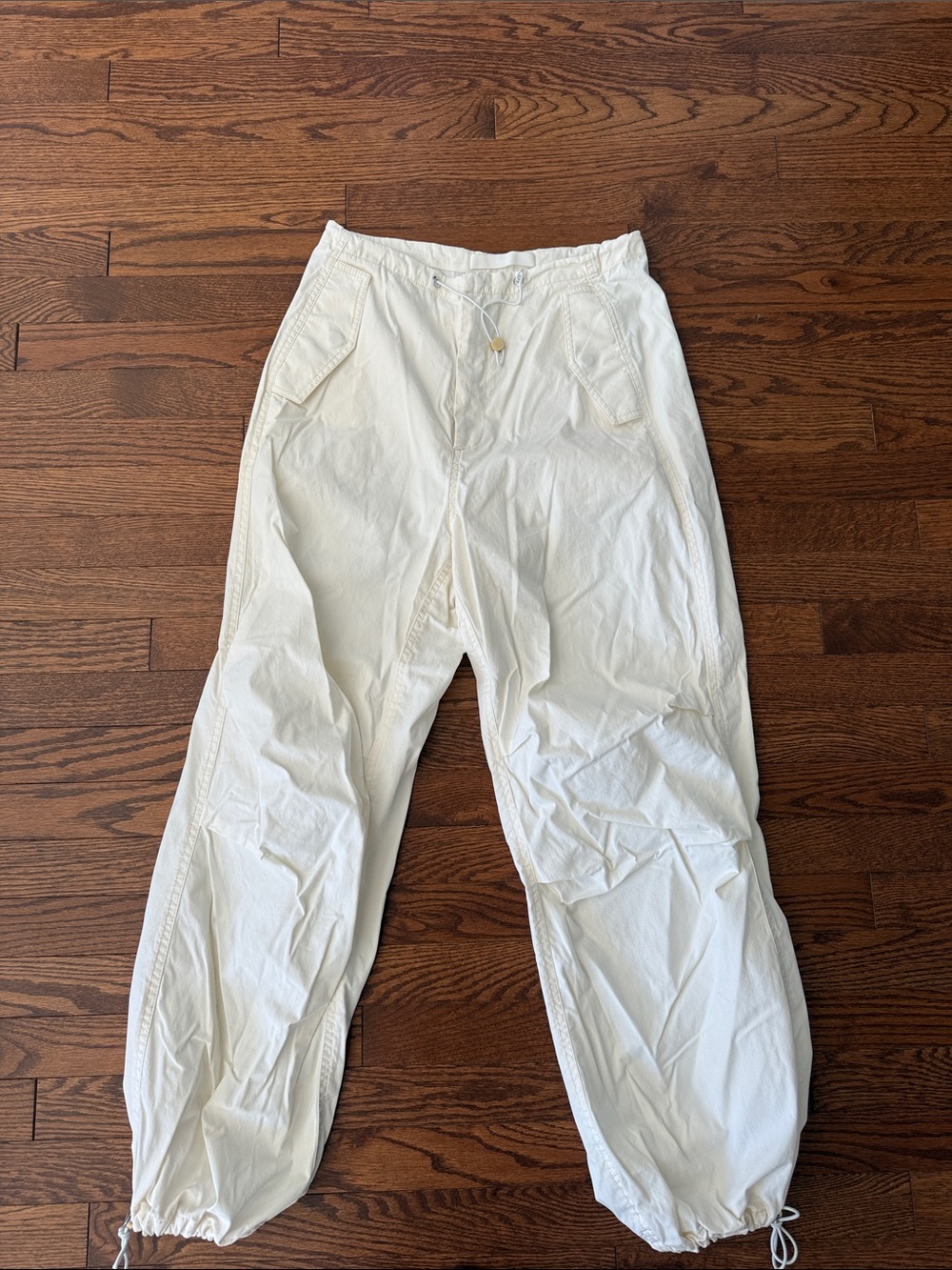 Dion Lee White Drawstring Elastic Ankle Pants